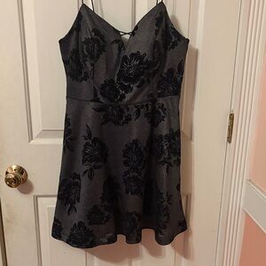 Navy Fit & Flare Dress